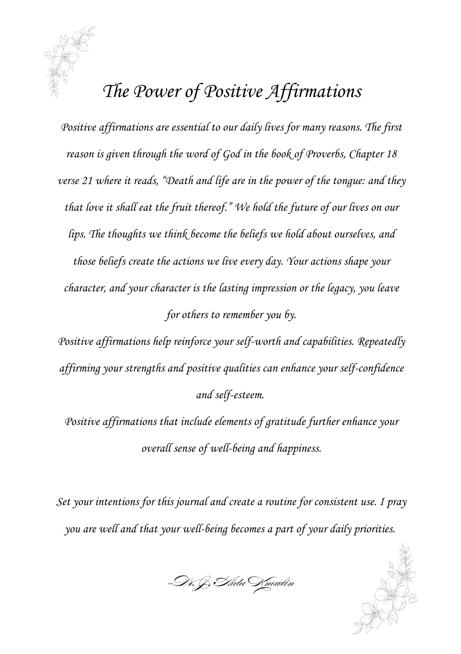 The Affirmation Journal